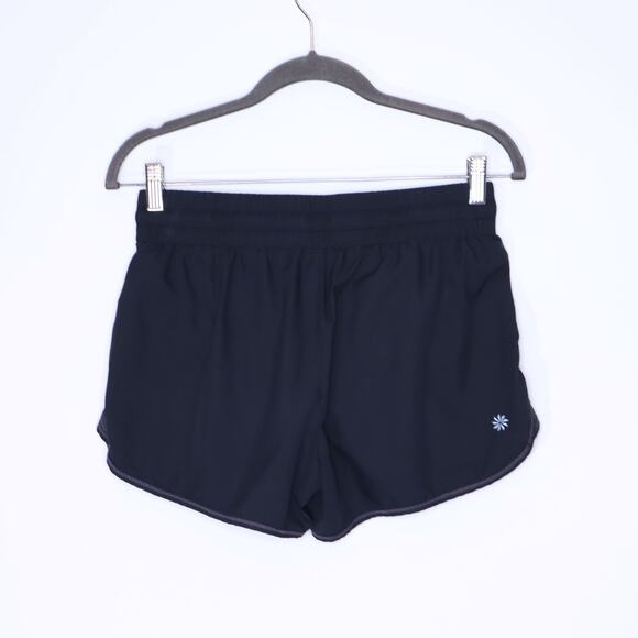 ATHLETA Tia Paisley Shorts Black Drawstring Lightweight Running Active Women's S - Picture 2 of 9